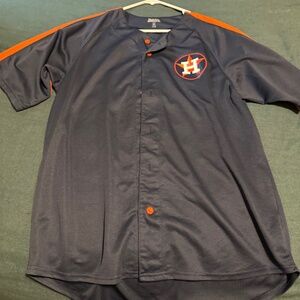 Houston Astros Button-Up Jersey (navy/orange)